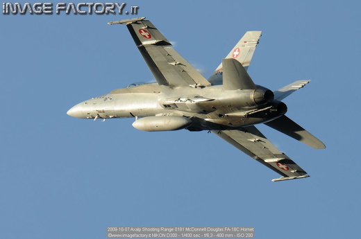 2009-10-07 Axalp Shooting Range 0181 McDonnell Douglas FA-18C Hornet